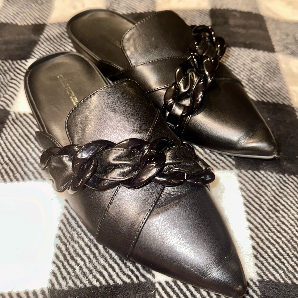 Shoe Republic LA Black Chain Loafers